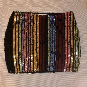 BEAR DANCE- Multicolored Sparkly Mini Skirt